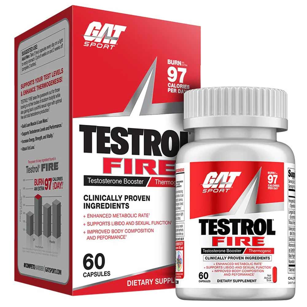 GAT Testrol Fire testosterone booster 60 capsules